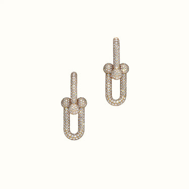 HardWear Yellow Full Pavé Ball Link Drop Earrings