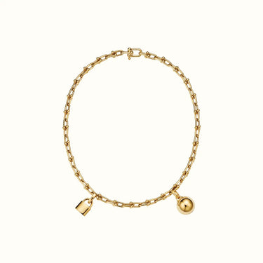 HardWear Lock Ball Charm Chain Necklace