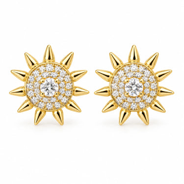 Helia Sunburst Stud Earrings