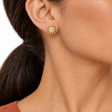 Helia Sunburst Stud Earrings