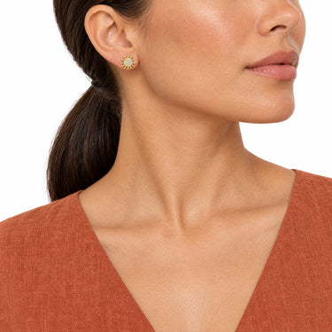 Helia Sunburst Stud Earrings