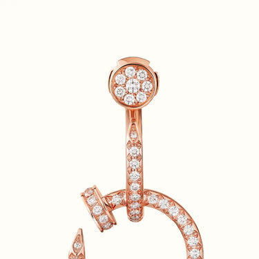 Juste Un Clou Rose Full Pavé Nail Drop Earrings