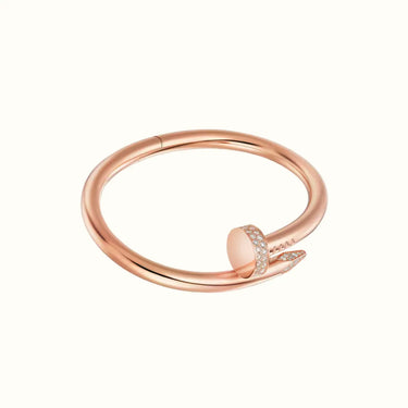 Juste Un Clou Rose Large Pavé Nail Bracelet