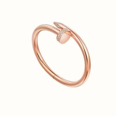 Juste Un Clou Rose Large Pavé Nail Bracelet