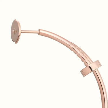 Juste Un Clou Rose Open Nail Hoop Earrings