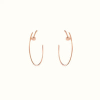 Juste Un Clou Rose Open Nail Hoop Earrings