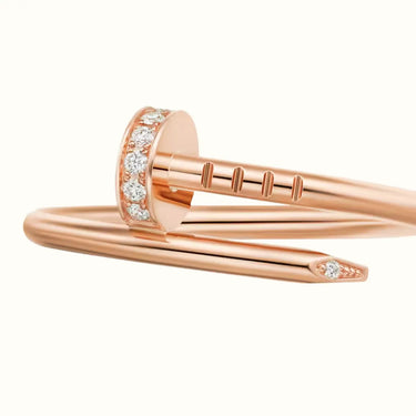 Juste Un Clou Rose Pavé Accent Nail Ring
