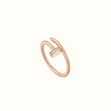 Juste Un Clou Rose Pavé Accent Nail Ring