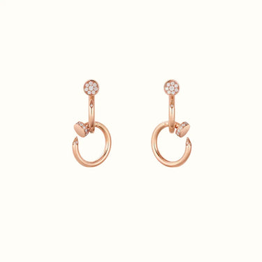 Juste Un Clou Rose Pavé Nail Drop Earrings