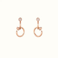 Juste Un Clou Rose Pavé Nail Drop Earrings