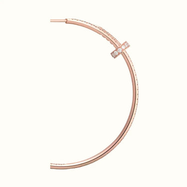 Juste Un Clou Rose Pavé Nail Hoop Earrings