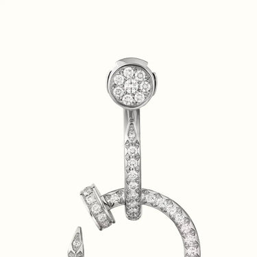 Juste Un Clou White Full Pavé Nail Drop Earrings