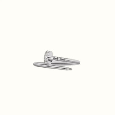 Juste Un Clou White Pavé Accent Nail Ring