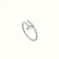Juste Un Clou White Pavé Accent Nail Ring