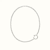 Juste Un Clou White Pavé Nail Loop Chain Necklace