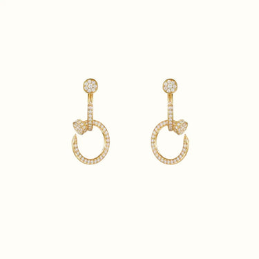 Juste Un Clou Yellow Full Pavé Nail Drop Earrings