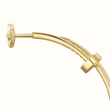 Juste Un Clou Yellow Open Nail Hoop Earrings