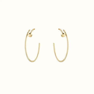 Juste Un Clou Yellow Open Nail Hoop Earrings