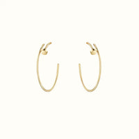 Juste Un Clou Yellow Open Nail Hoop Earrings