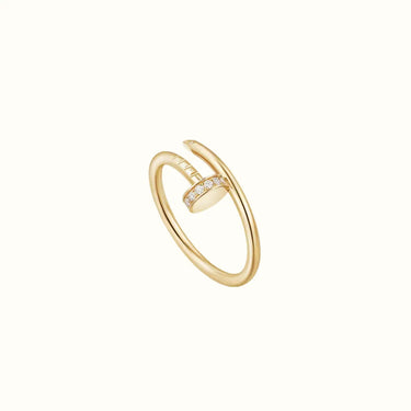 Juste Un Clou Yellow Pavé Accent Nail Ring
