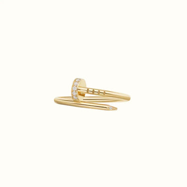 Juste Un Clou Yellow Pavé Accent Nail Ring
