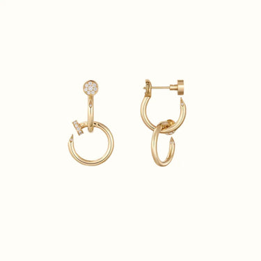 Juste Un Clou Yellow Pavé Nail Drop Earrings