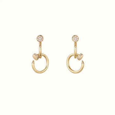 Juste Un Clou Yellow Pavé Nail Drop Earrings