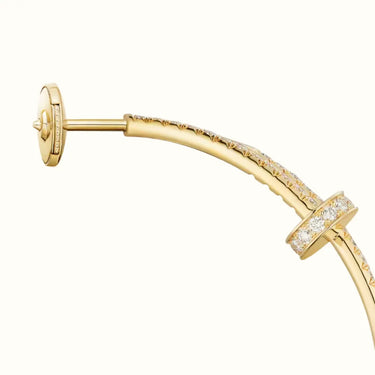 Juste Un Clou Yellow Pavé Nail Hoop Earrings