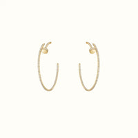 Juste Un Clou Yellow Pavé Nail Hoop Earrings