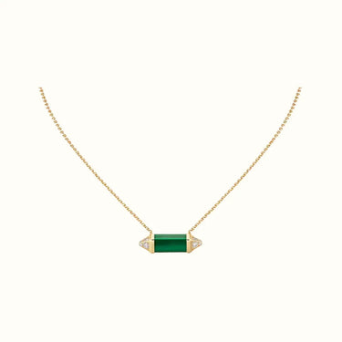 Les Berlingots Yellow Green Bar Pendant Necklace