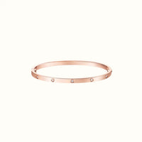 Love Rose Bezel Stone Accent Bracelet