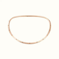 Love Rose Engraved Screw Collar Necklace