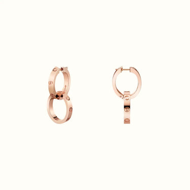 Love Rose Interlocking Ring Drop Earrings