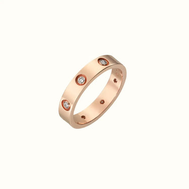 Love Rose Multi Stone Band Ring