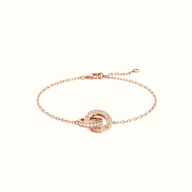 Love Rose Pavé Interlocking Screw Bracelet