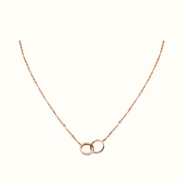 Love Rose Pavé Linked Circle Necklace