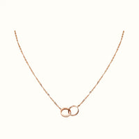 Love Rose Pavé Linked Circle Necklace