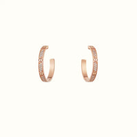 Love Pavé Screw Hoop Earrings