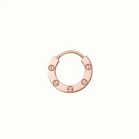 Love Rose Screw Motif Huggie Earring