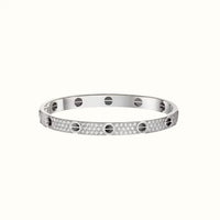 Love White Pavé Screw Bangle Bracelet