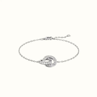 Love White Pavé Interlocking Screw Bracelet