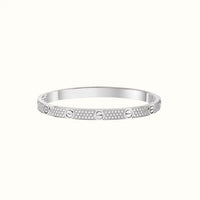 Love White Pavé Screw Motif Bracelet