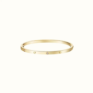 Love Bezel Accent Screw Bracelet