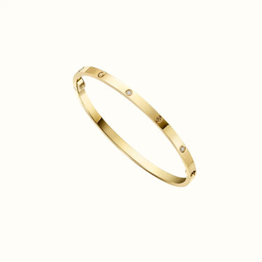 Love Bezel Accent Screw Bracelet