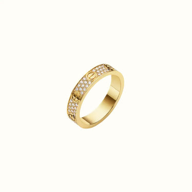 Love Double Row Pavé Screw Band Ring