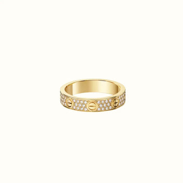 Love Double Row Pavé Screw Band Ring