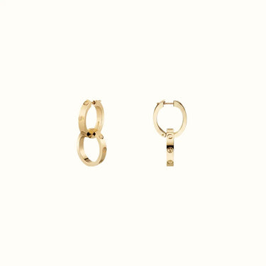 Love Yellow Interlocking Ring Drop Earrings