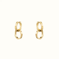 Love Yellow Interlocking Ring Drop Earrings