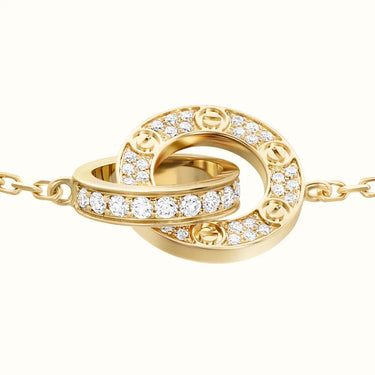 Love Yellow Pavé Interlocking Screw Bracelet