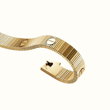 Love Ribbed Screw Motif Bracelet